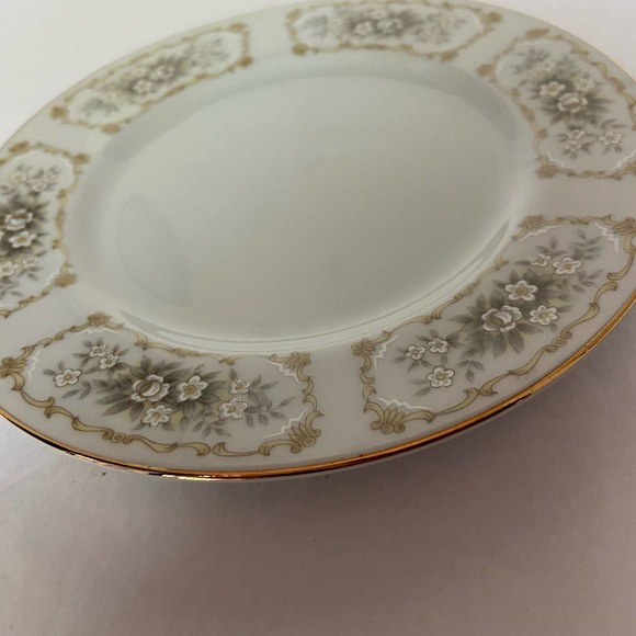 Happy Home China Elegance Bread & Butter White Flowers W/ Scrolls Discontinued - Picture 6 of 6